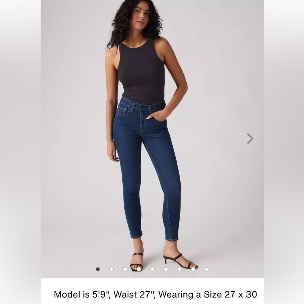 Levi's 721 High Rise Skinny Jeans Size 27 - Picture 2 of 9